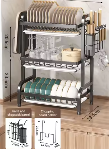 Miniatura 1 de Escurridor de platos metal 3 Niveles